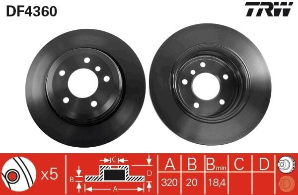 Bmw 5 Serisi E60 Fren Diski Arka Takım 34216772085