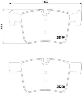 Bmw 1 Serisi F20 2 Serisi F22 3 Serisi F30 4 Serisi F32 Fren Balatası Ön 34106799801