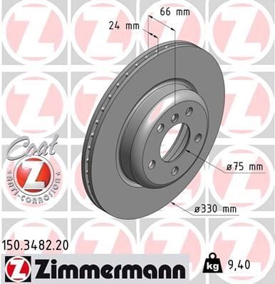 Bmw 5 Serisi F10 Fren Diski Ön Takım Havalı 330mm 34116794429