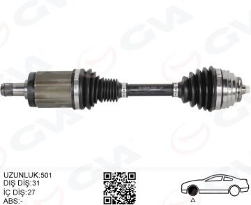 Bmw X1 E84 Komple Aks Ön Sol 501mm 2009-2015 31607605511