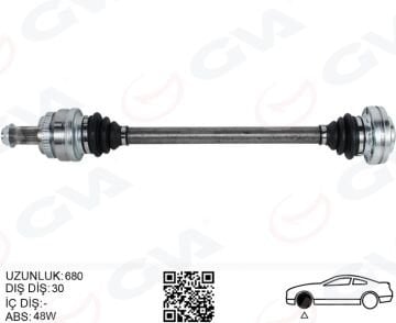 Bmw X3 E83 Komple Aks Arka Sol 680mm 33217540116